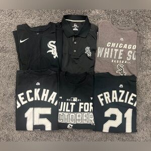 Lot Of SIX Chicago White Sox TShirts & Polo ALL Size Large Beckham Frazier Nike